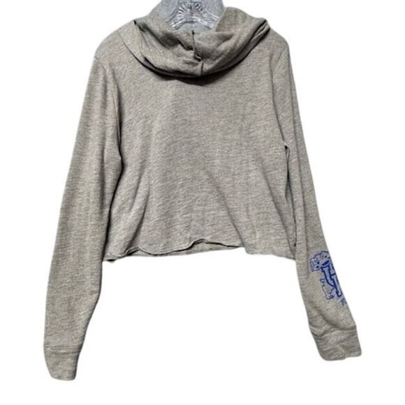 Victoria Secret Pink U Kentucky Wildcats Sequins Hooded Cropped Sweatshirt M - Picture 2 of 8